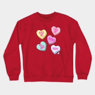 Valentine's Day Sweet Hearts Candies, Conversation Candies Crewneck Sweatshirt